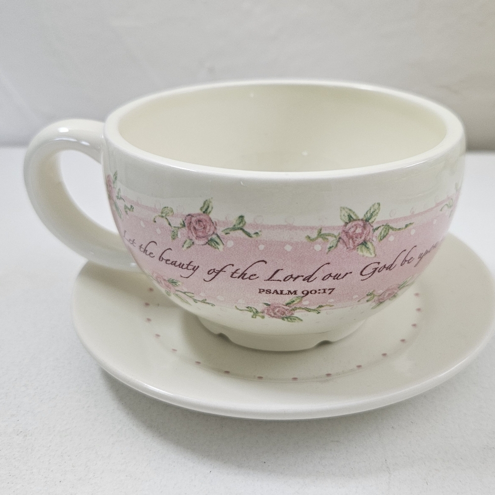 Dayspring Floral Teacup and Saucer Set
